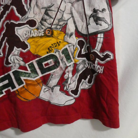 AND1 Logic | XL - extra large 18/20 kids | Red Graphic Basketball Tee - T-Shirt - Picture 13 of 15